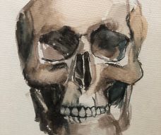 Skull, Acuarela